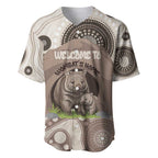 Personalised Australia Wombat Baseball Jersey Welcome To Our Home Aboriginal Art - Aussie Hoodie