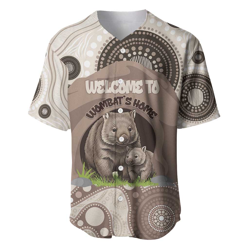Personalised Australia Wombat Baseball Jersey Welcome To Our Home Aboriginal Art - Aussie Hoodie