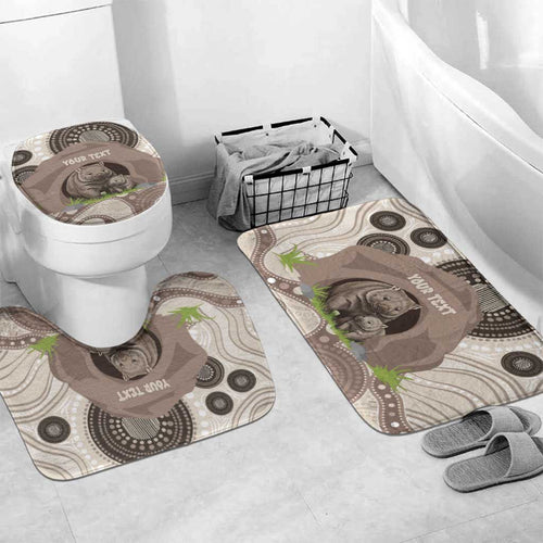 Personalised Australia Wombat Bathroom Set Welcome To Our Home Aboriginal Art - Aussie Hoodie