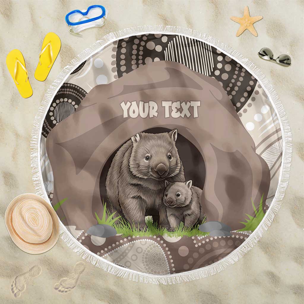 Personalised Australia Wombat Beach Blanket Welcome To Our Home Aboriginal Art - Aussie Hoodie