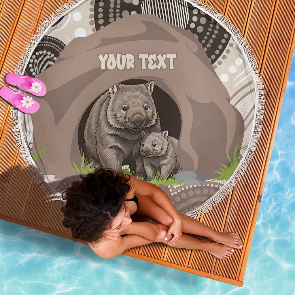 Personalised Australia Wombat Beach Blanket Welcome To Our Home Aboriginal Art - Aussie Hoodie