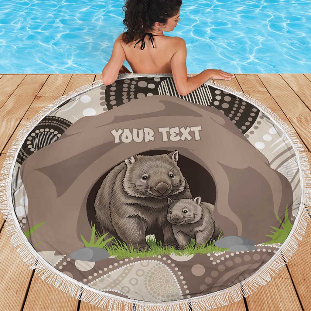 Personalised Australia Wombat Beach Blanket Welcome To Our Home Aboriginal Art - Aussie Hoodie