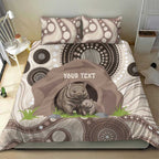 Personalised Australia Wombat Bedding Set Welcome To Our Home Aboriginal Art - Aussie Hoodie
