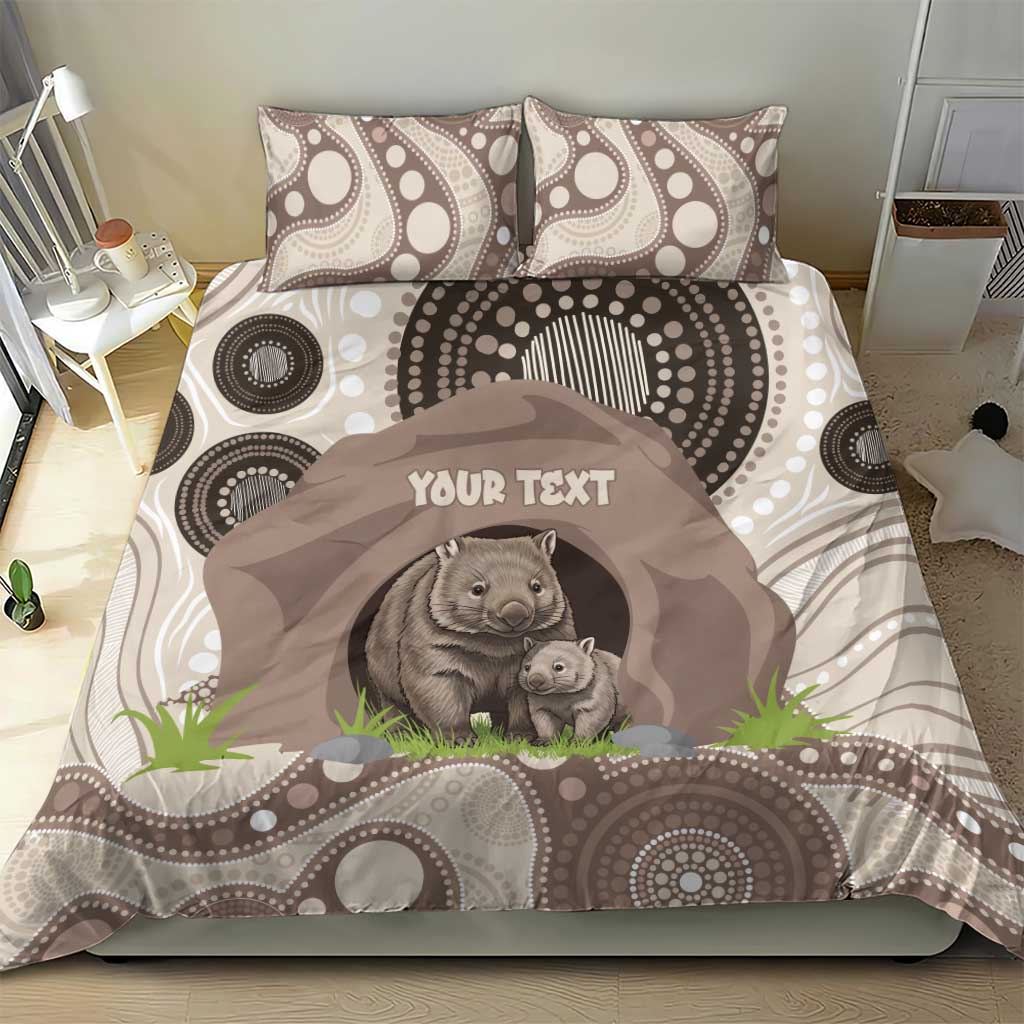 Personalised Australia Wombat Bedding Set Welcome To Our Home Aboriginal Art - Aussie Hoodie