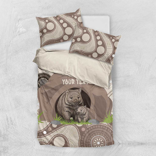 Personalised Australia Wombat Bedding Set Welcome To Our Home Aboriginal Art - Aussie Hoodie