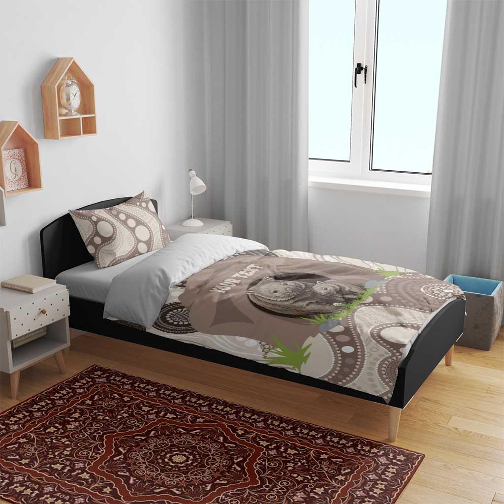 Personalised Australia Wombat Bedding Set Welcome To Our Home Aboriginal Art - Aussie Hoodie