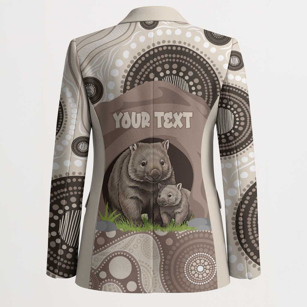 Personalised Australia Wombat Blazer Welcome To Our Home Aboriginal Art - Aussie Hoodie