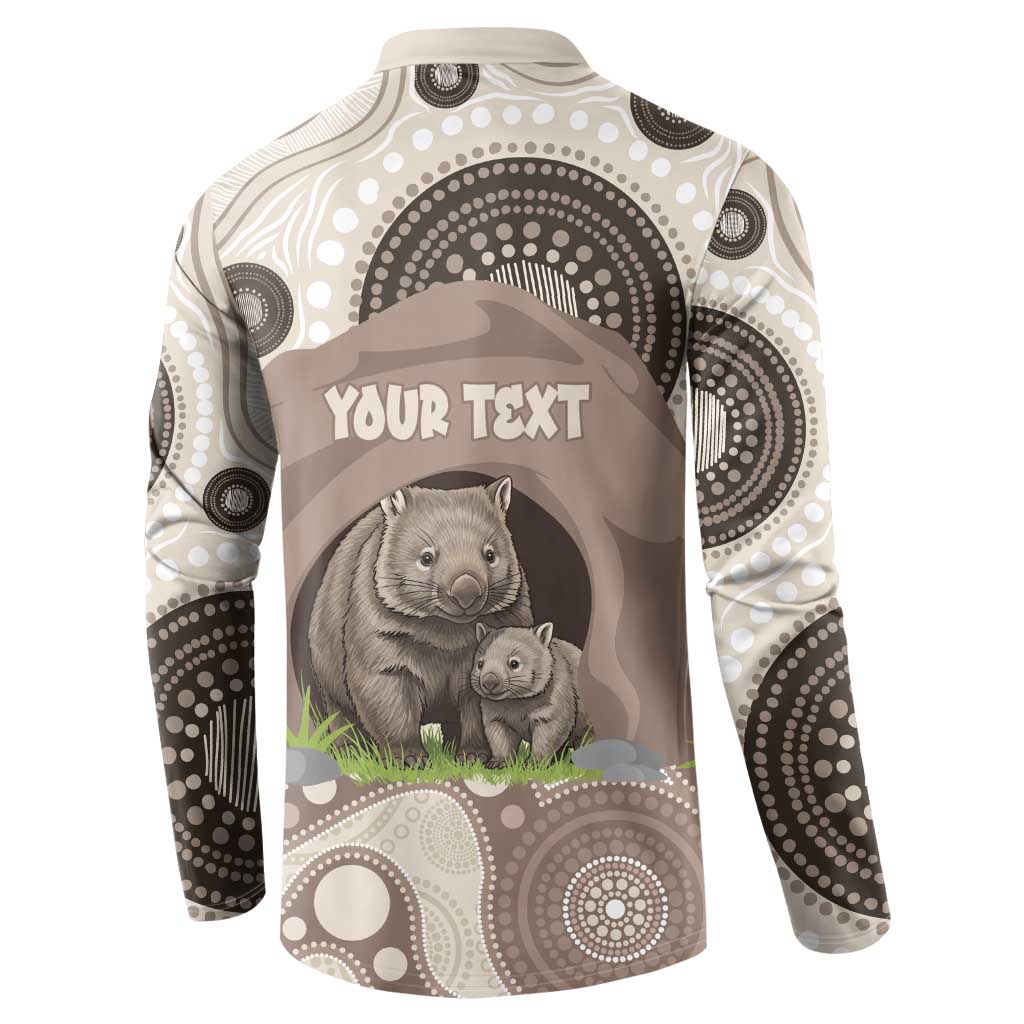 Personalised Australia Wombat Button Sweatshirt Welcome To Our Home Aboriginal Art - Aussie Hoodie