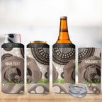 Personalised Australia Wombat 4 in 1 Can Cooler Tumbler Welcome To Our Home Aboriginal Art - Aussie Hoodie