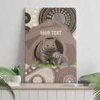 Personalised Australia Wombat Canvas Wall Art Welcome To Our Home Aboriginal Art - Aussie Hoodie