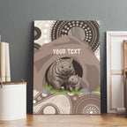 Personalised Australia Wombat Canvas Wall Art Welcome To Our Home Aboriginal Art - Aussie Hoodie
