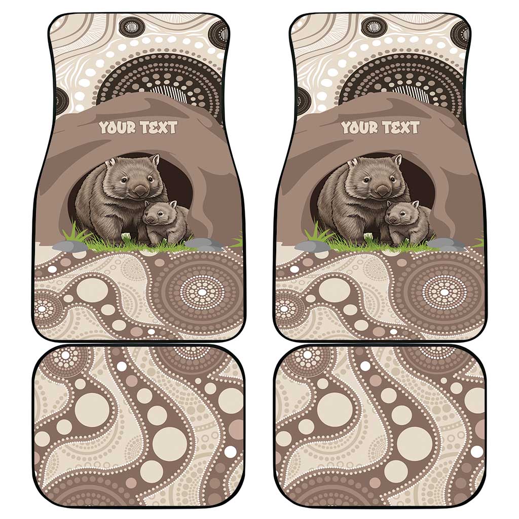 Personalised Australia Wombat Car Mats Welcome To Our Home Aboriginal Art - Aussie Hoodie