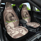Personalised Australia Wombat Car Seat Cover Welcome To Our Home Aboriginal Art - Aussie Hoodie