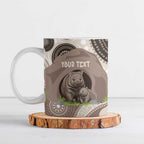 Personalised Australia Wombat Ceramic Mug Welcome To Our Home Aboriginal Art - Aussie Hoodie