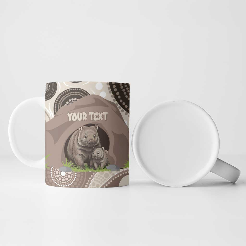 Personalised Australia Wombat Ceramic Mug Welcome To Our Home Aboriginal Art - Aussie Hoodie