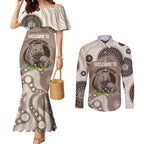 Personalised Australia Wombat Couples Matching Mermaid Dress and Long Sleeve Button Shirt Welcome To Our Home Aboriginal Art - Aussie Hoodie
