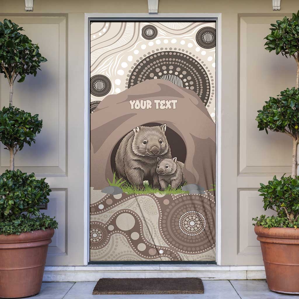 Personalised Australia Wombat Door Cover Welcome To Our Home Aboriginal Art - Aussie Hoodie