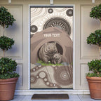 Personalised Australia Wombat Door Cover Welcome To Our Home Aboriginal Art - Aussie Hoodie