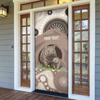 Personalised Australia Wombat Door Cover Welcome To Our Home Aboriginal Art - Aussie Hoodie