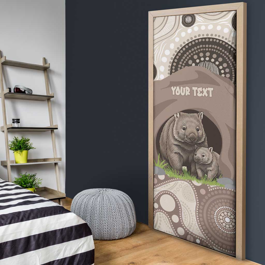 Personalised Australia Wombat Door Cover Welcome To Our Home Aboriginal Art - Aussie Hoodie