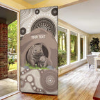 Personalised Australia Wombat Door Cover Welcome To Our Home Aboriginal Art - Aussie Hoodie
