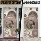 Personalised Australia Wombat Door Cover Welcome To Our Home Aboriginal Art - Aussie Hoodie