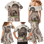 Personalised Australia Wombat Family Matching Mermaid Dress and Hawaiian Shirt Welcome To Our Home Aboriginal Art - Aussie Hoodie
