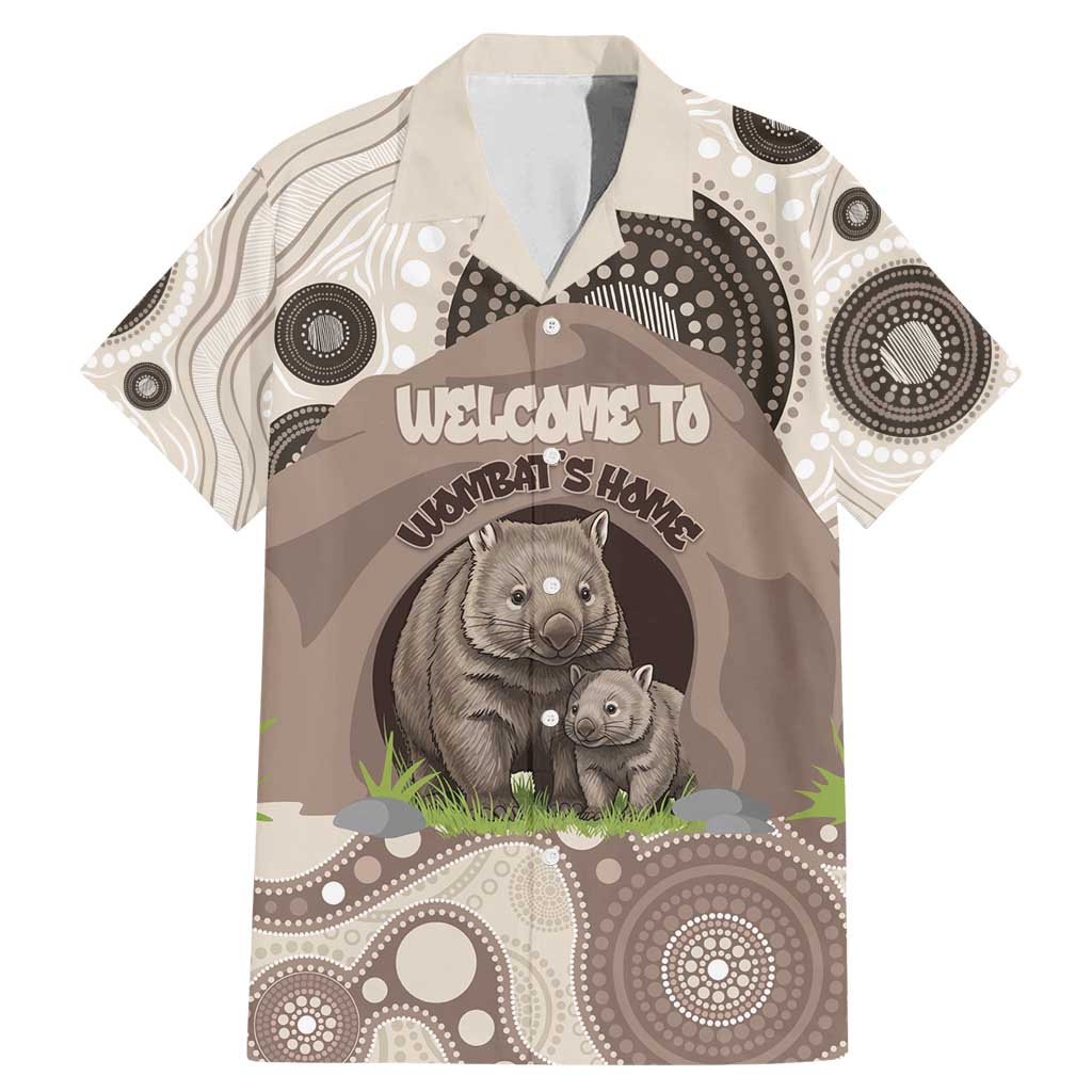 Personalised Australia Wombat Family Matching Mermaid Dress and Hawaiian Shirt Welcome To Our Home Aboriginal Art - Aussie Hoodie