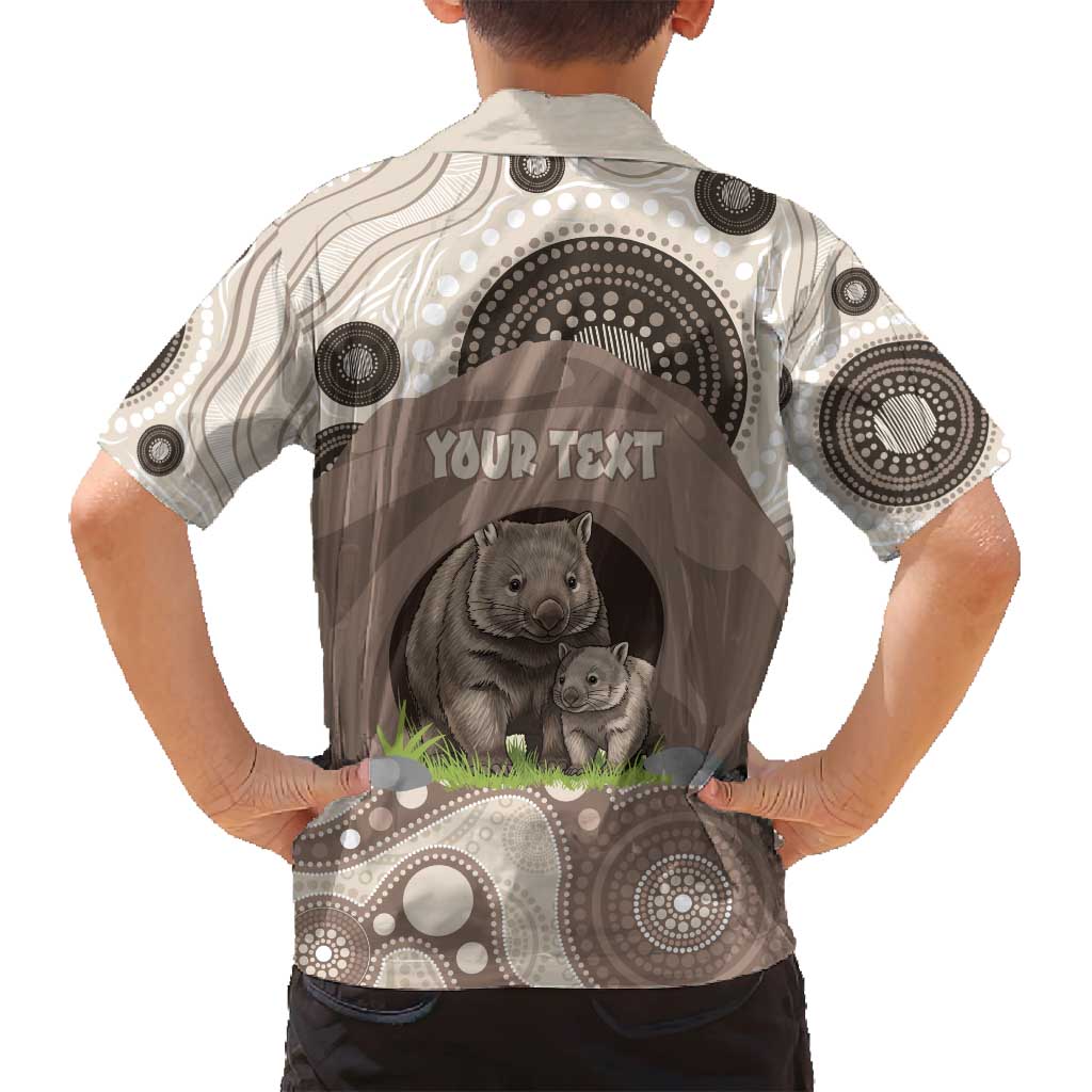 Personalised Australia Wombat Family Matching Off Shoulder Short Dress and Hawaiian Shirt Welcome To Our Home Aboriginal Art - Aussie Hoodie