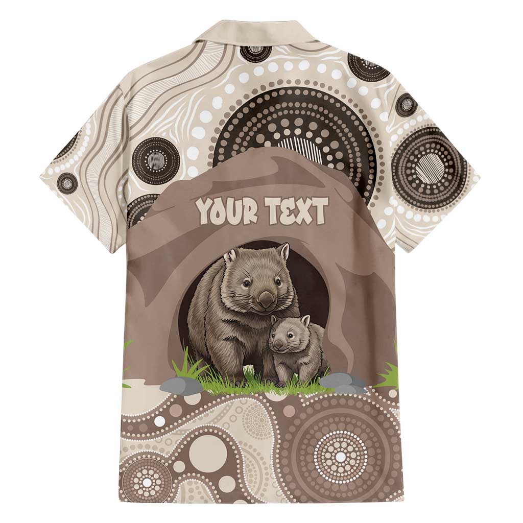 Personalised Australia Wombat Family Matching Off Shoulder Short Dress and Hawaiian Shirt Welcome To Our Home Aboriginal Art - Aussie Hoodie