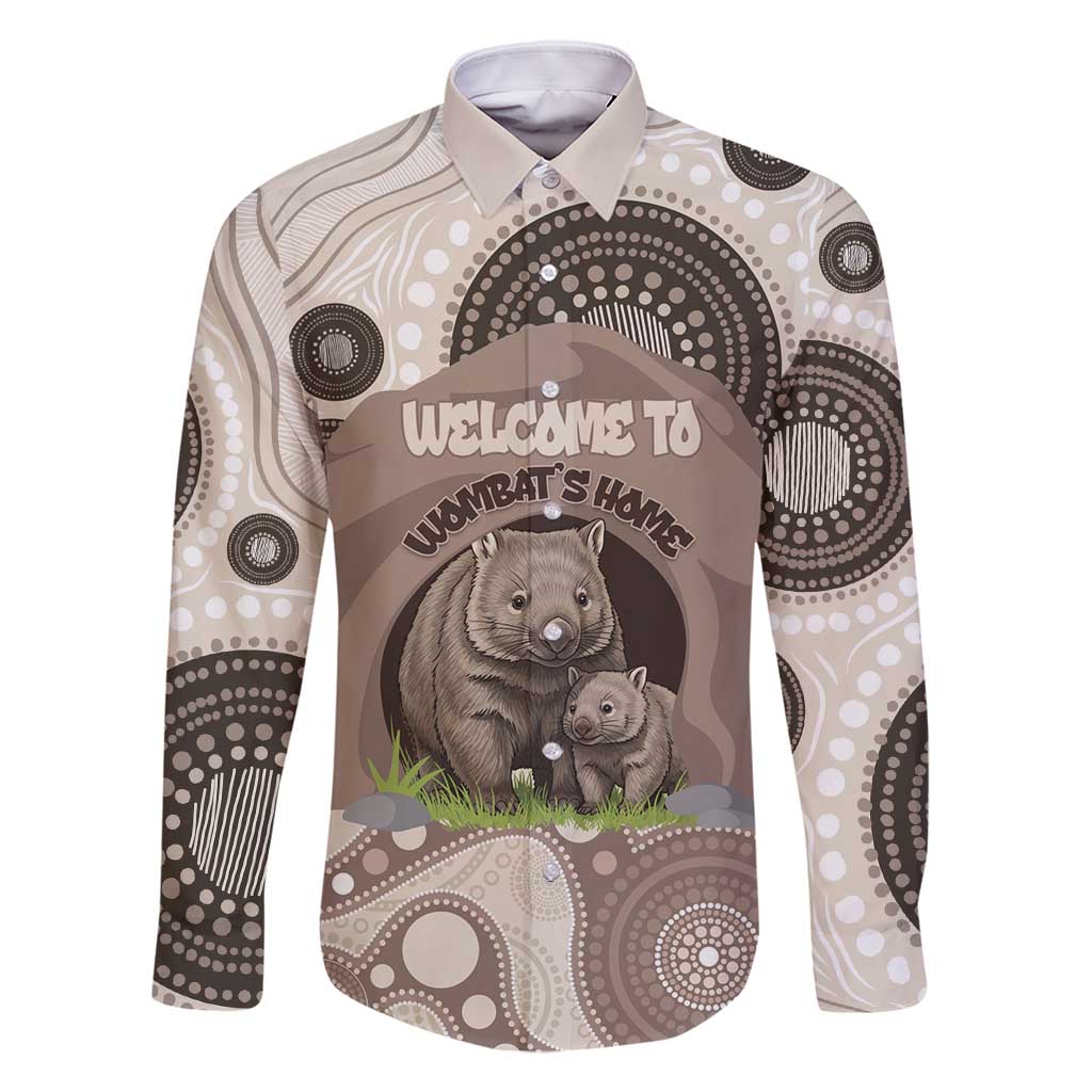 Personalised Australia Wombat Family Matching Off Shoulder Short Dress and Hawaiian Shirt Welcome To Our Home Aboriginal Art - Aussie Hoodie