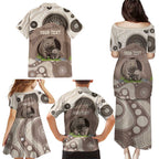 Personalised Australia Wombat Family Matching Puletasi and Hawaiian Shirt Welcome To Our Home Aboriginal Art - Aussie Hoodie
