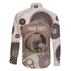 Personalised Australia Wombat Family Matching Short Sleeve Bodycon Dress and Hawaiian Shirt Welcome To Our Home Aboriginal Art - Aussie Hoodie