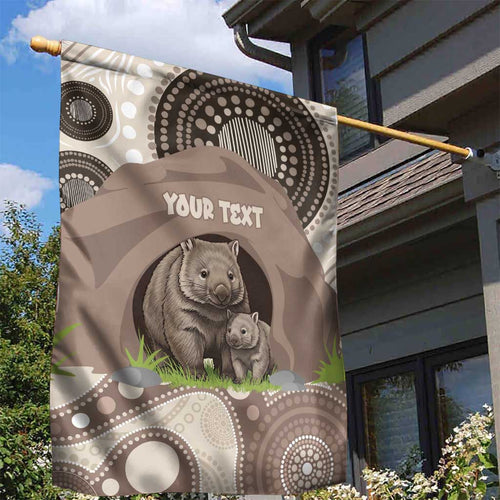 Personalised Australia Wombat Garden Flag Welcome To Our Home Aboriginal Art - Aussie Hoodie
