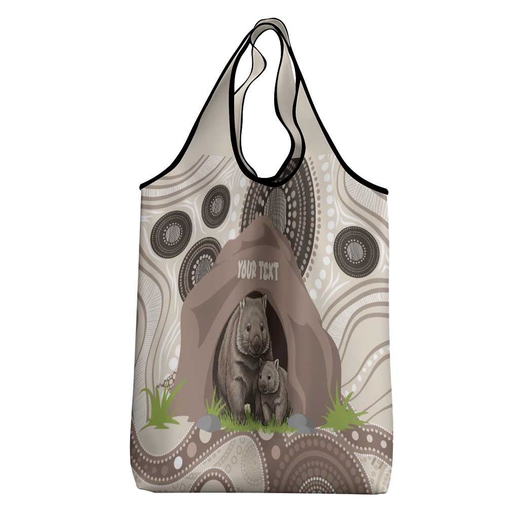 Personalised Australia Wombat Grocery Bag Welcome To Our Home Aboriginal Art - Aussie Hoodie