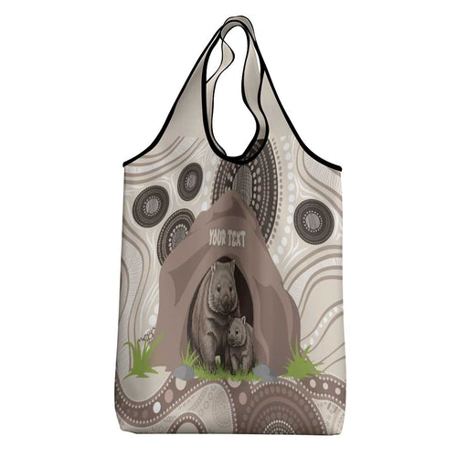 Personalised Australia Wombat Grocery Bag Welcome To Our Home Aboriginal Art - Aussie Hoodie