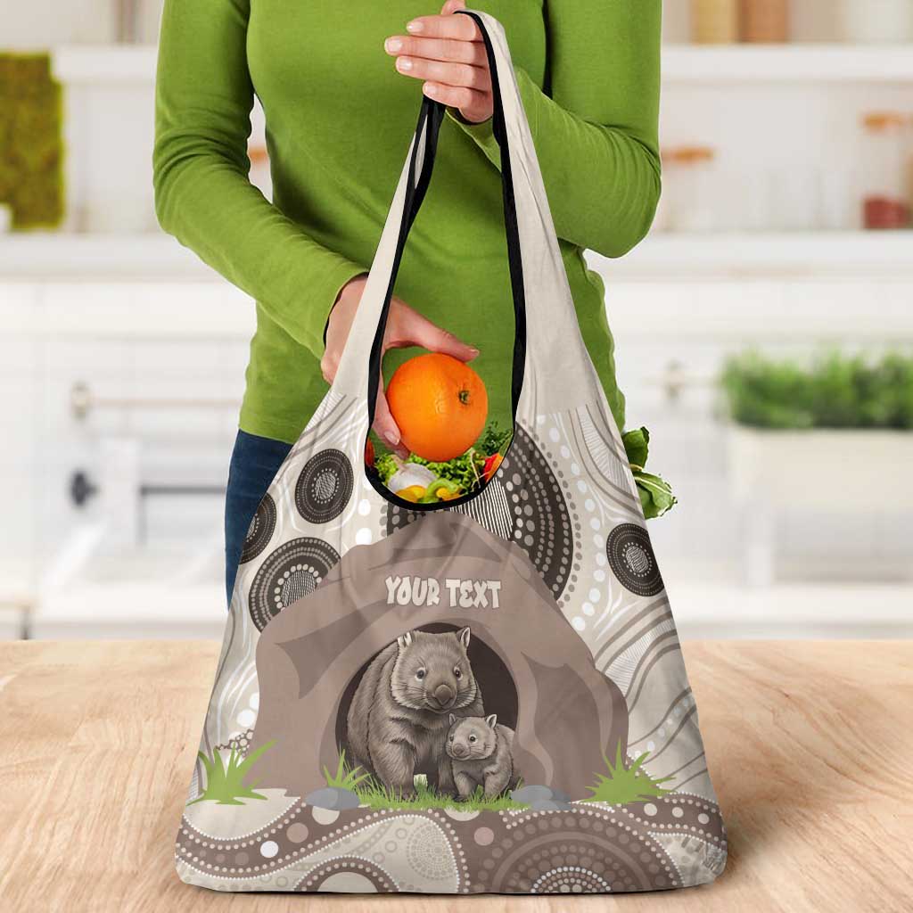 Personalised Australia Wombat Grocery Bag Welcome To Our Home Aboriginal Art - Aussie Hoodie