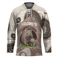 Personalised Australia Wombat Hockey Jersey Welcome To Our Home Aboriginal Art - Aussie Hoodie