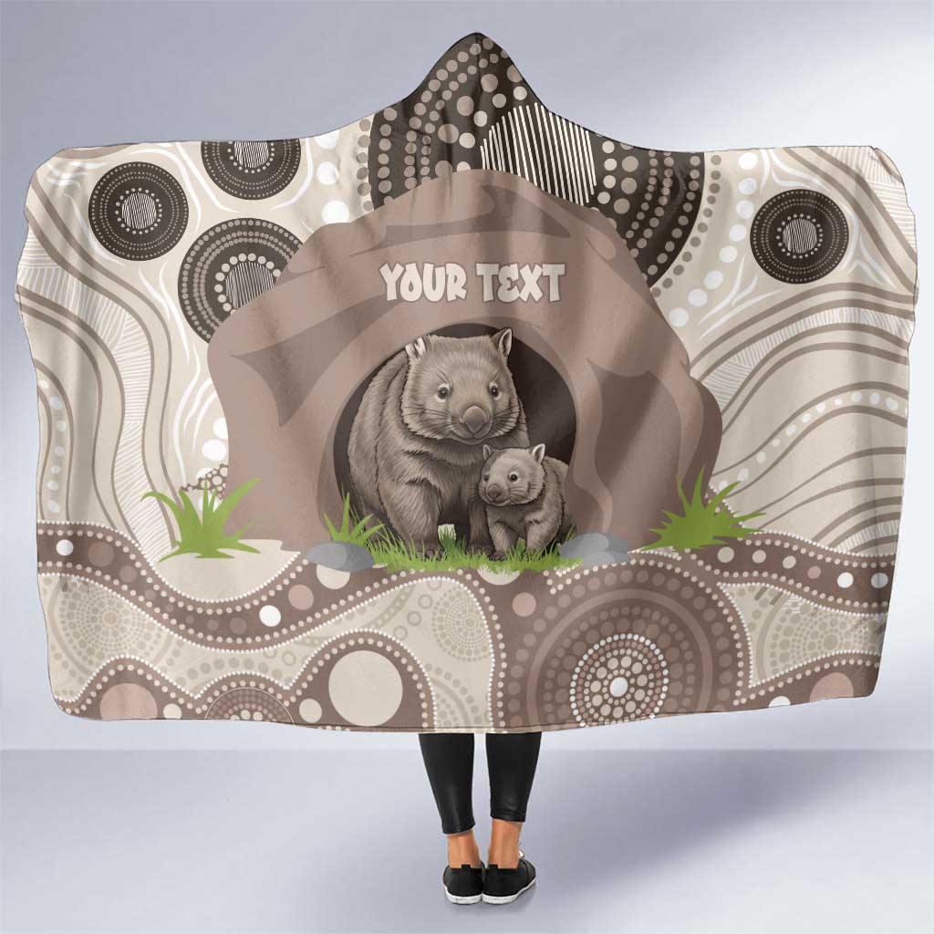 Personalised Australia Wombat Hooded Blanket Welcome To Our Home Aboriginal Art - Aussie Hoodie
