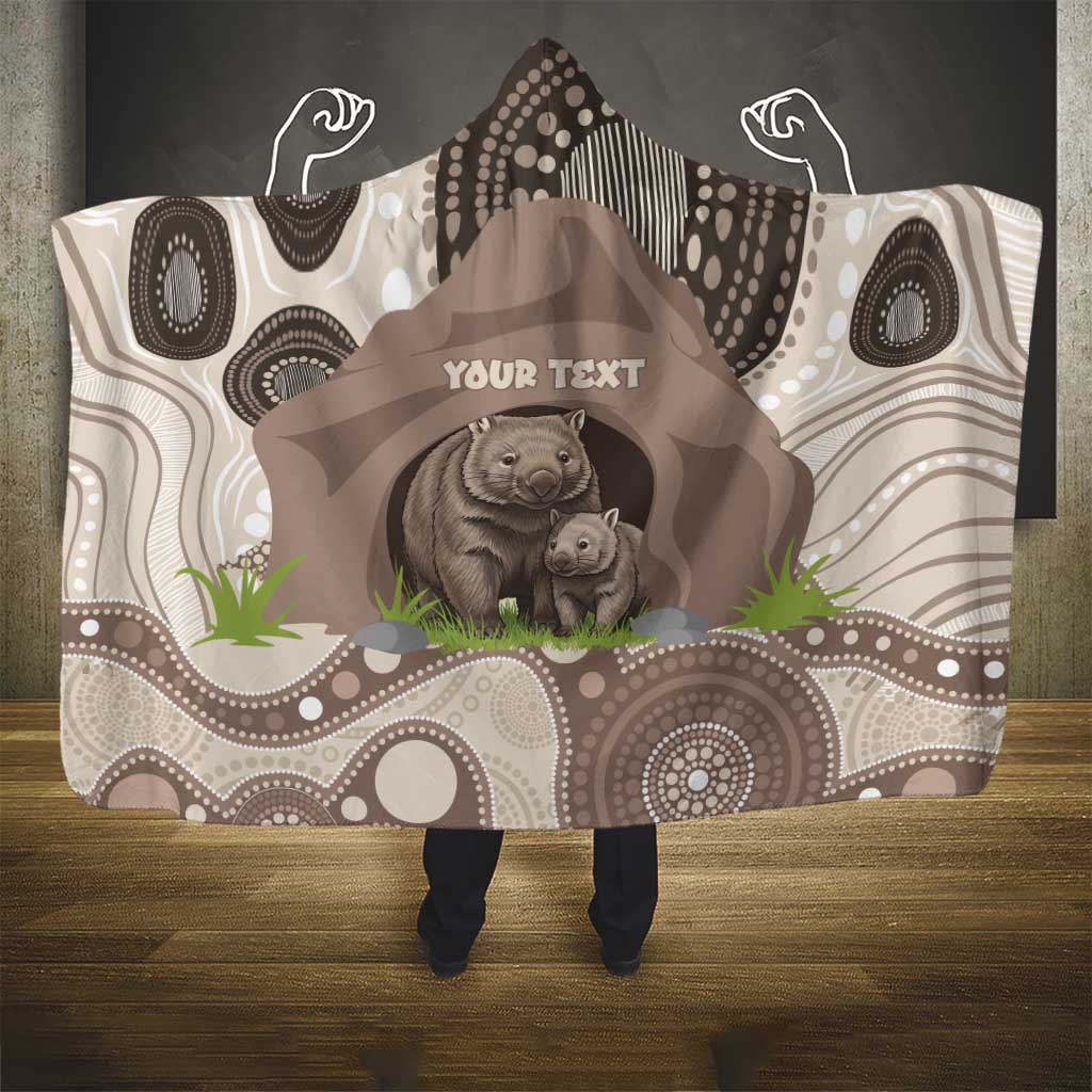 Personalised Australia Wombat Hooded Blanket Welcome To Our Home Aboriginal Art - Aussie Hoodie
