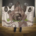 Personalised Australia Wombat Hooded Blanket Welcome To Our Home Aboriginal Art - Aussie Hoodie