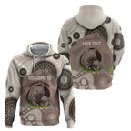 Personalised Australia Wombat Hoodie Welcome To Our Home Aboriginal Art - Aussie Hoodie