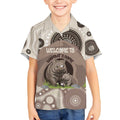 Personalised Australia Wombat Kid Hawaiian Shirt Welcome To Our Home Aboriginal Art - Aussie Hoodie