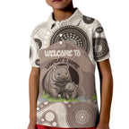 Personalised Australia Wombat Kid Polo Shirt Welcome To Our Home Aboriginal Art - Aussie Hoodie