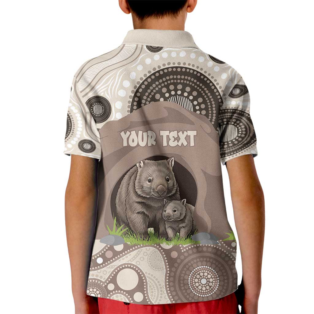 Personalised Australia Wombat Kid Polo Shirt Welcome To Our Home Aboriginal Art - Aussie Hoodie