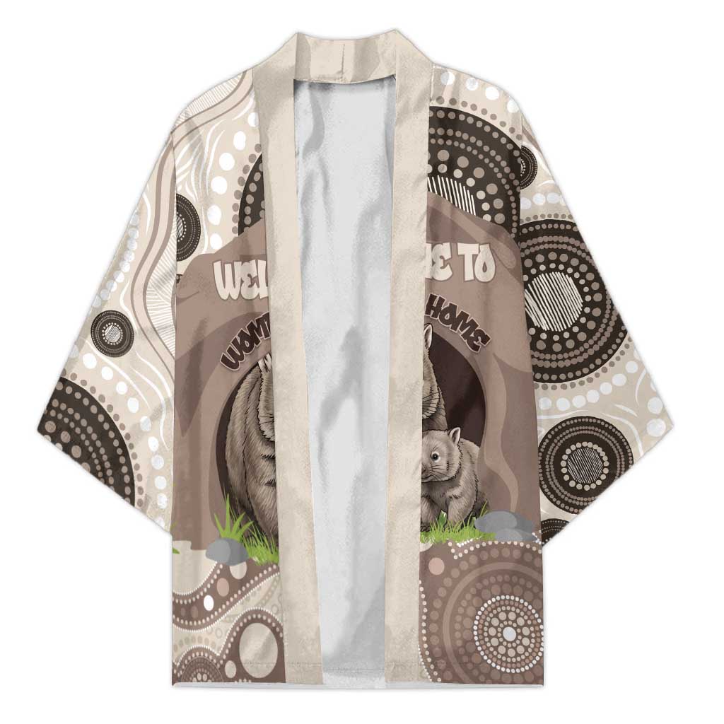 Personalised Australia Wombat Kimono Welcome To Our Home Aboriginal Art - Aussie Hoodie