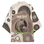 Personalised Australia Wombat Kimono Welcome To Our Home Aboriginal Art - Aussie Hoodie