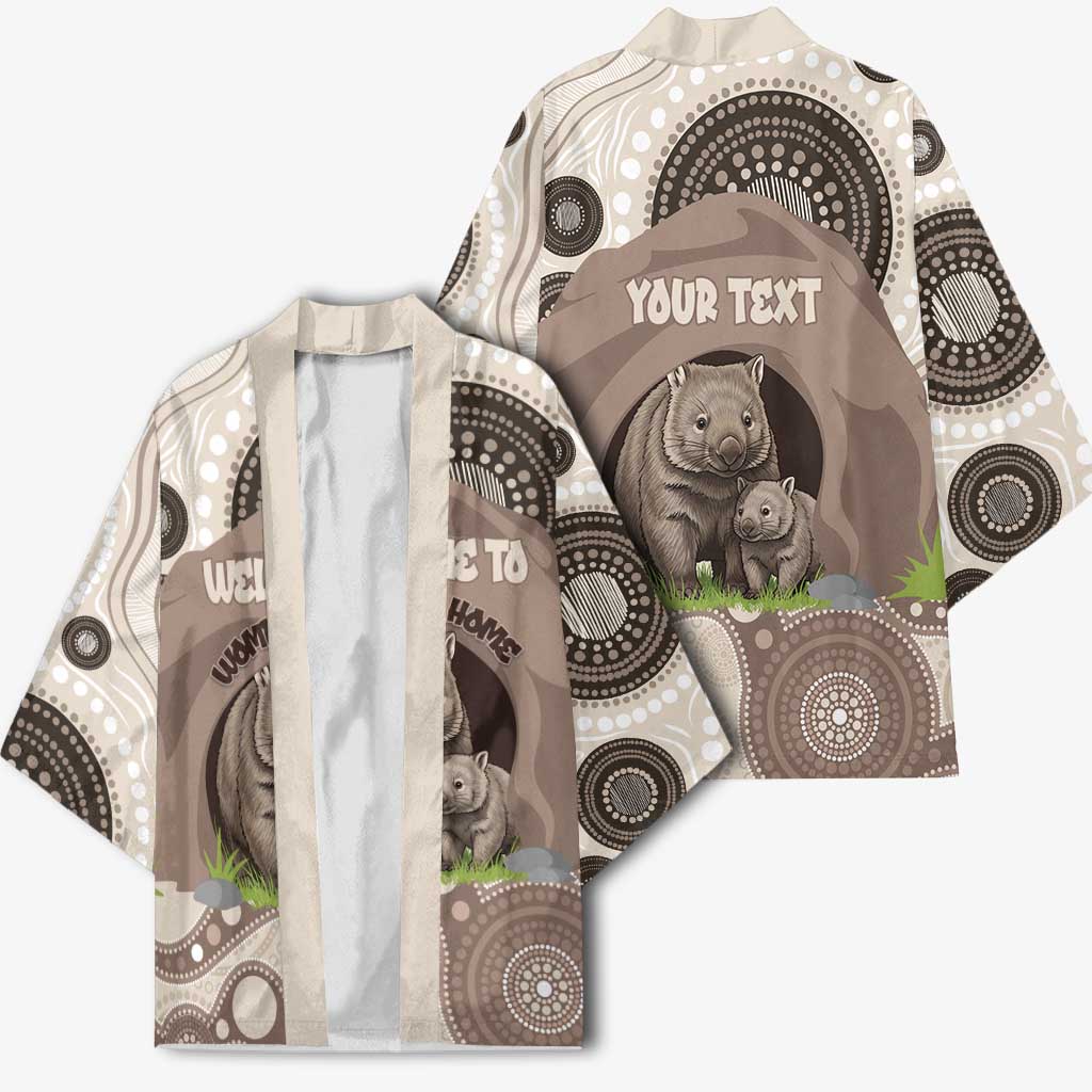 Personalised Australia Wombat Kimono Welcome To Our Home Aboriginal Art - Aussie Hoodie