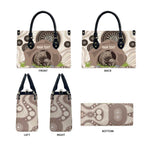 Personalised Australia Wombat Leather Bag Welcome To Our Home Aboriginal Art - Aussie Hoodie