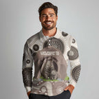 Personalised Australia Wombat Long Sleeve Polo Shirt Welcome To Our Home Aboriginal Art - Aussie Hoodie